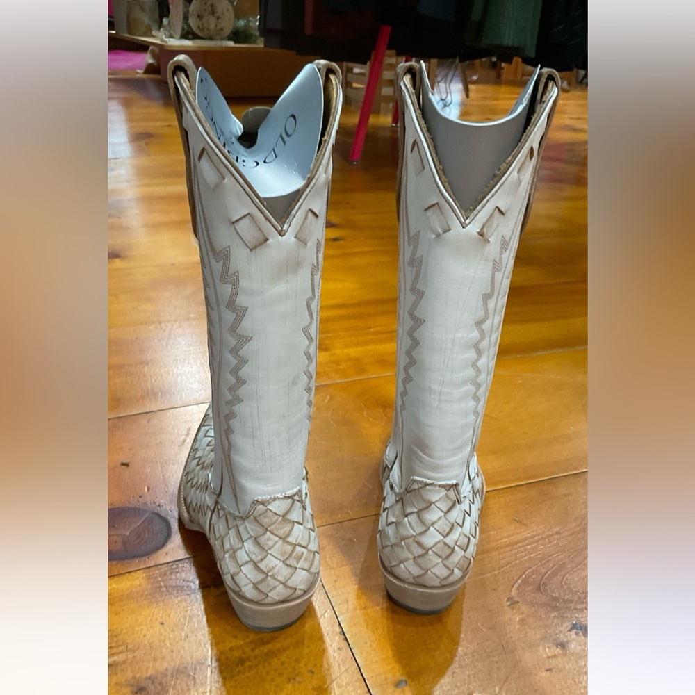 Old Gringo Reptilian western boots cowgirl cowboy weaved design RTL $595 7.5 NIB - Picture 7 of 10